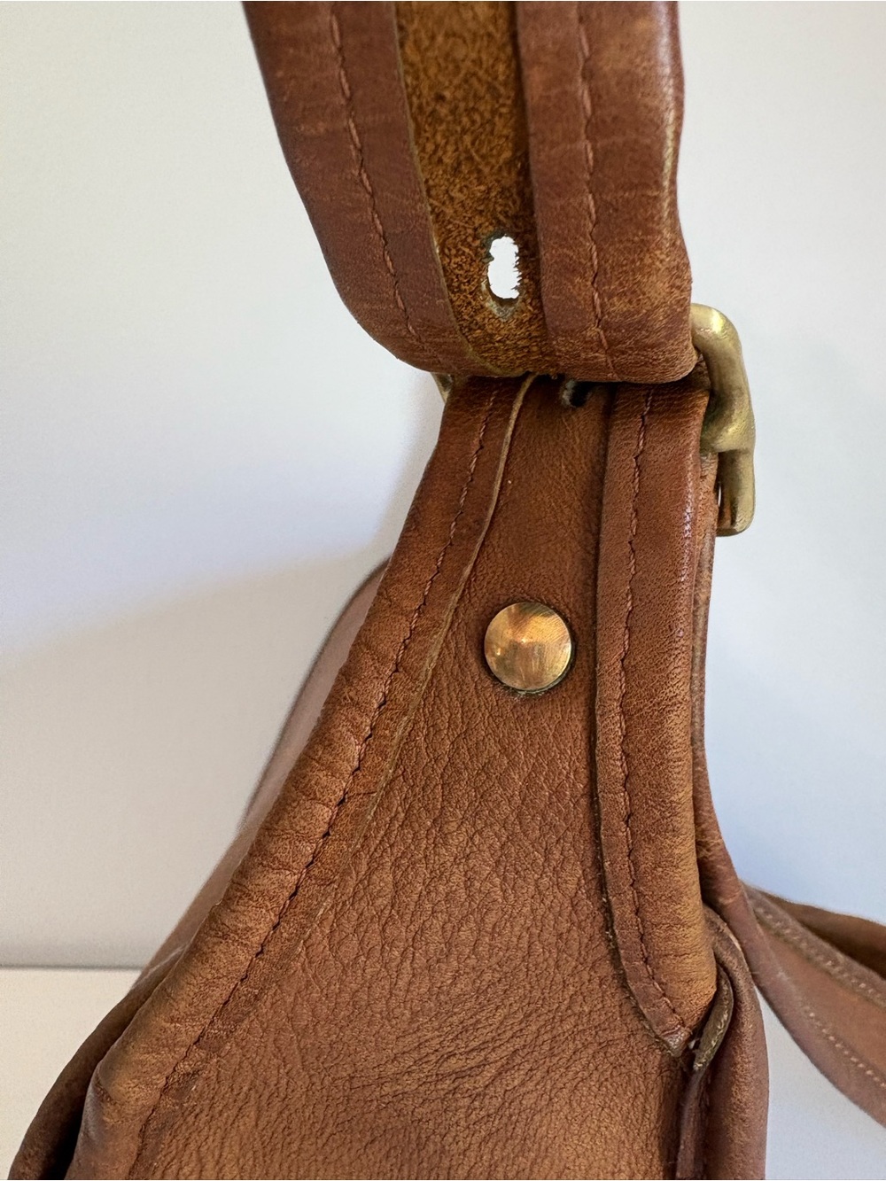 RARE NYC MADE Vintage Coach Companion Flap Bag | British Tan Leather #9919 - Picture 13 of 16